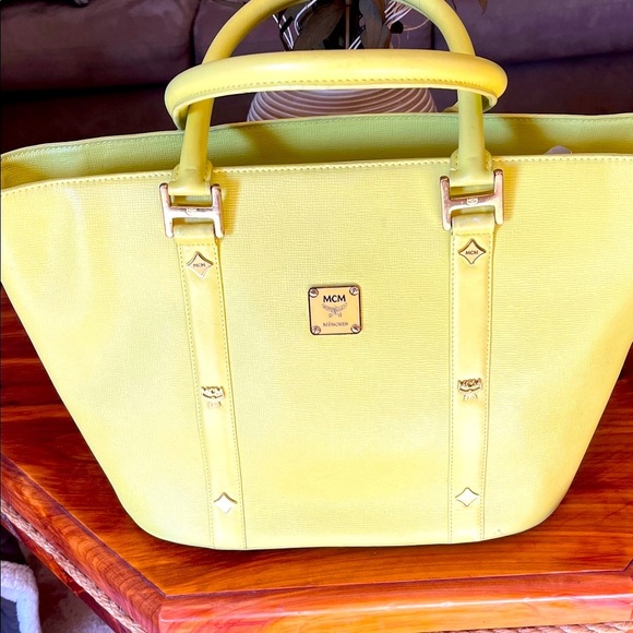 MCM Handbags - MCM Yellow Tote Bag GUc AUTHENTIC